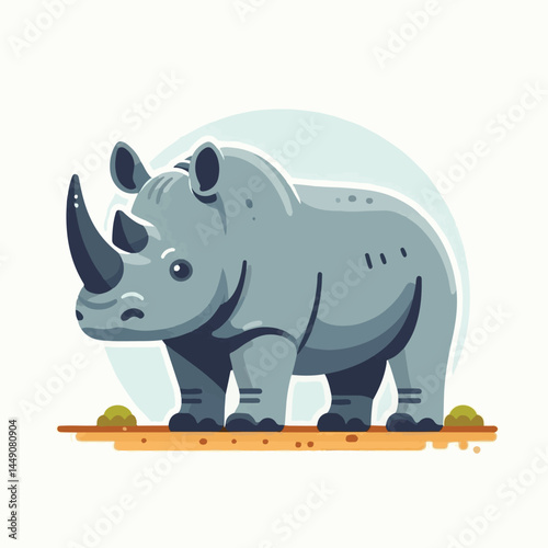 wild, wildlife, animal, rhino, mammal, nature, africa, african, big, safari, rhinoceros, horn, white, endangered, zoo, isolated, large, herbivore, illustration, background, cartoon, cute, portrait, pa