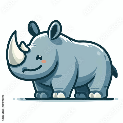 wild, wildlife, animal, rhino, mammal, nature, africa, african, big, safari, rhinoceros, horn, white, endangered, zoo, isolated, large, herbivore, illustration, background, cartoon, cute, portrait, pa