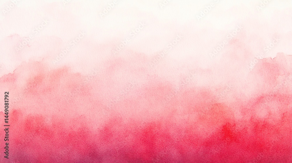 Fototapeta premium Subtle, soft watercolor washes of pale pink and red hues.