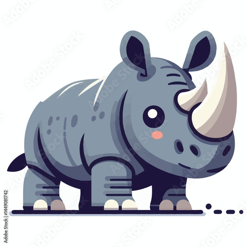 wild, wildlife, animal, rhino, mammal, nature, africa, african, big, safari, rhinoceros, horn, white, endangered, zoo, isolated, large, herbivore, illustration, background, cartoon, cute, portrait, pa