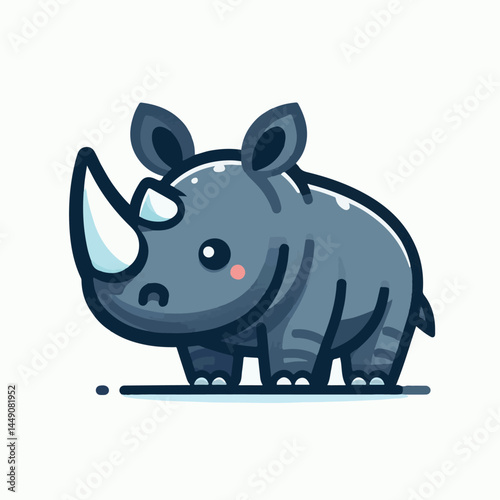 wild, wildlife, animal, rhino, mammal, nature, africa, african, big, safari, rhinoceros, horn, white, endangered, zoo, isolated, large, herbivore, illustration, background, cartoon, cute, portrait, pa