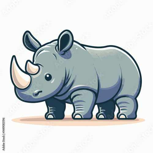 wild, wildlife, animal, rhino, mammal, nature, africa, african, big, safari, rhinoceros, horn, white, endangered, zoo, isolated, large, herbivore, illustration, background, cartoon, cute, portrait, pa