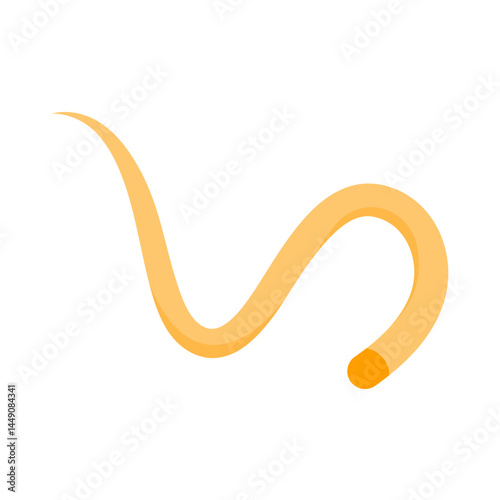 Parasite Worm. Vector Illustration