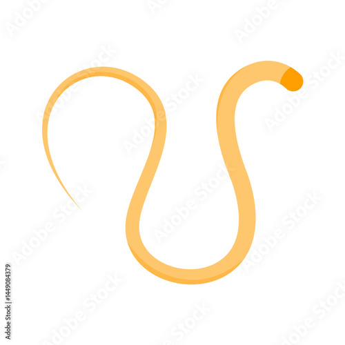Parasite Worm. Vector Illustration