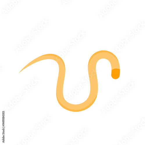 Parasite Worm. Vector Illustration