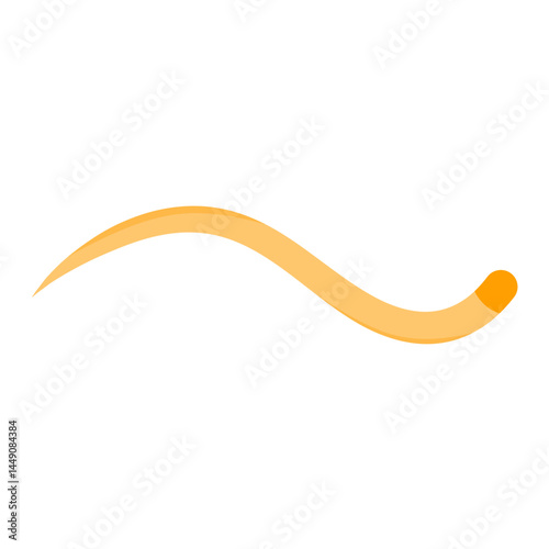 Parasite Worm. Vector Illustration