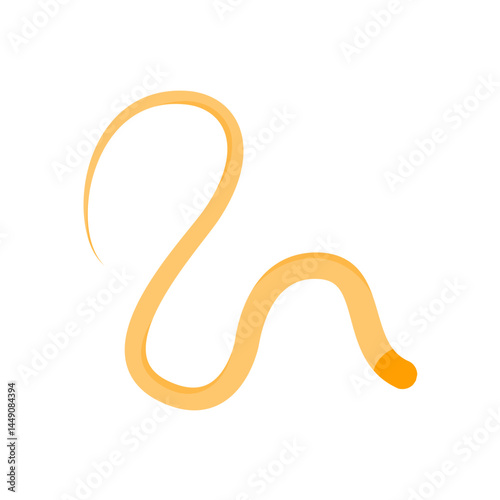 Parasite Worm. Vector Illustration