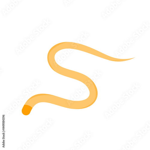Parasite Worm. Vector Illustration