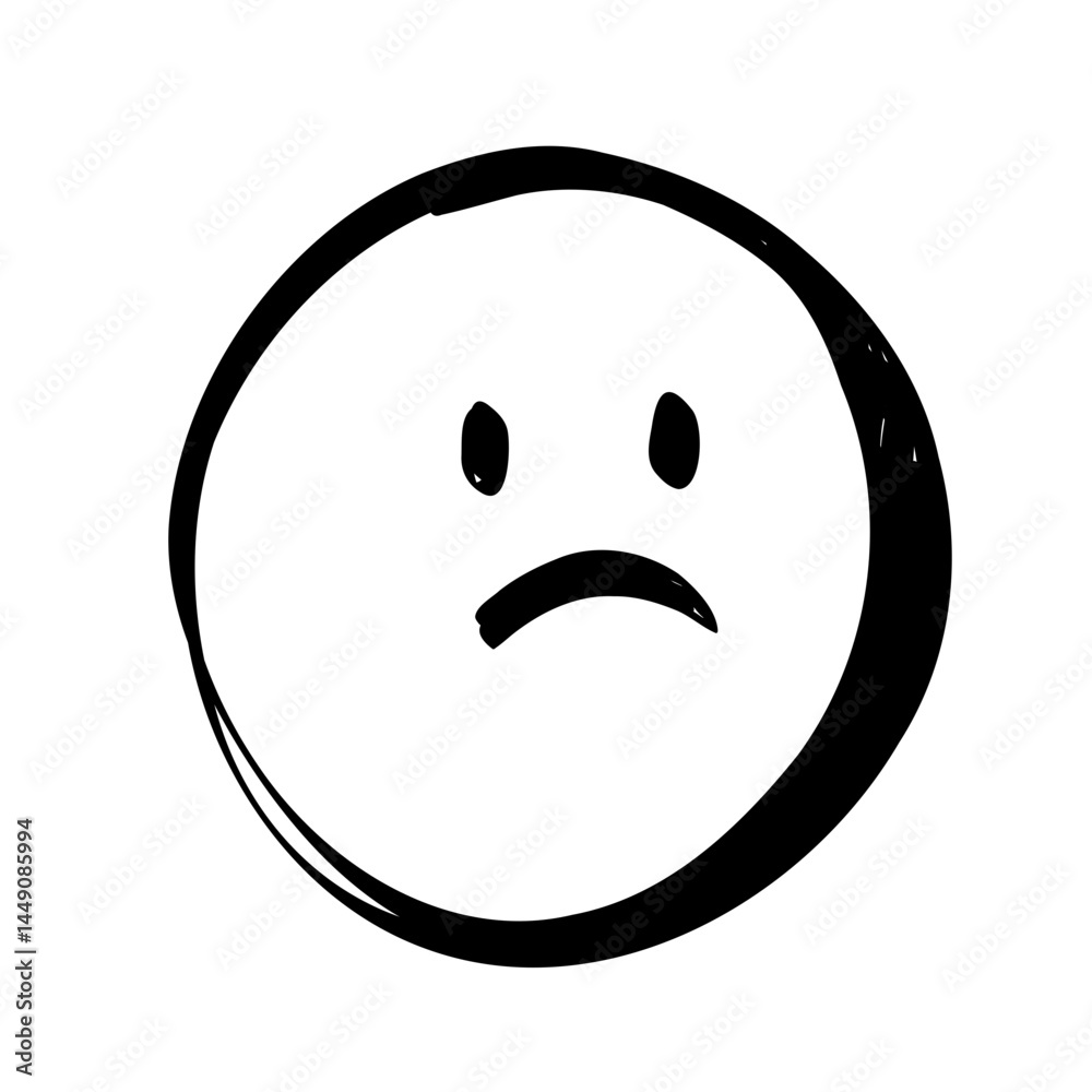 Sad Doodle Sketch Emotion Emoji Line Art Stickers for Scrapbook and Digital Journal Design Sad Doodle Sketch Emotion Emoji Line Art Stickers for Scrapbook and Digital Journal Design