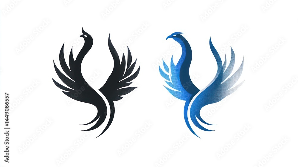 Obraz premium Phoenix Logo Design Variations