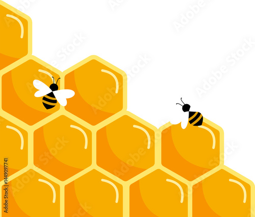 HoneyComb with Bee Corner
