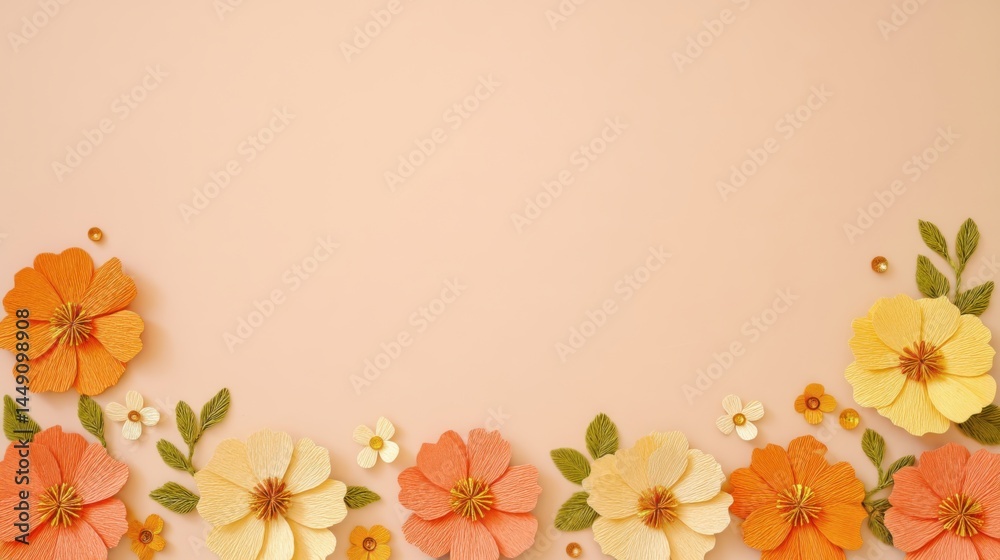 Fototapeta premium オレンジの花 デコレーション
