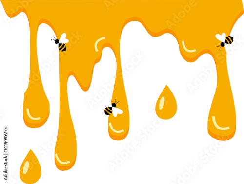 Honey Melting Illustration