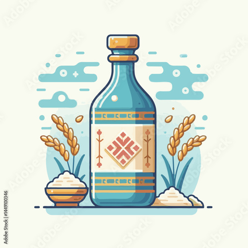 drink, alcohol, rice, food, background, traditional, asia, cup, beverage, tradition, wine, alcoholic, sake, liquor, healthy, cuisine, asian, white, ingredient, korean, table, fresh, makgeolli, korea, 