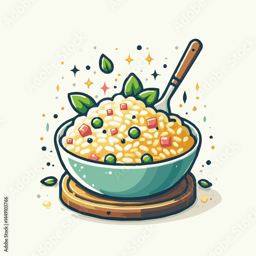 food, rice, risotto, dish, dinner, meal, plate, gourmet, italian, cuisine, lunch, cheese, parmesan, healthy, background, delicious, traditional, tasty, cooked, homemade, vegetable, recipe, top view, m