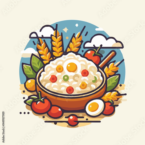 food, rice, risotto, dish, dinner, meal, plate, gourmet, italian, cuisine, lunch, cheese, parmesan, healthy, background, delicious, traditional, tasty, cooked, homemade, vegetable, recipe, top view, m