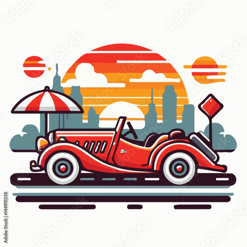 roadster, auto, speed, transport, automobile, car, design, vector, vehicle, illustration, sport, race, style, transportation, motor, retro, classic, vintage, logo, icon, fast, symbol, isolated, americ