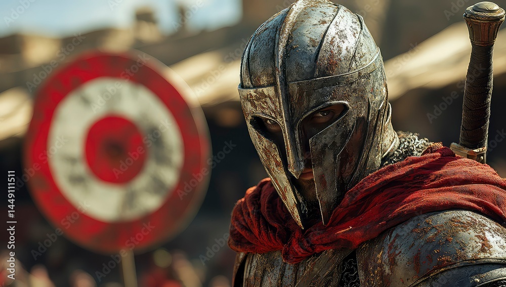 Fototapeta premium Spartan Warrior Ancient Greece Battle.
