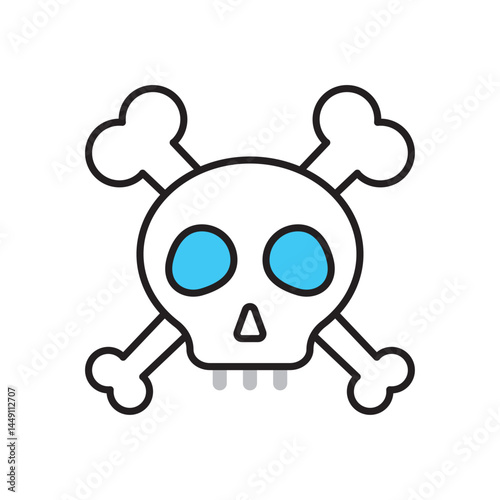 シンプル　イラスト　コンピュータウイルスのベクターイラスト