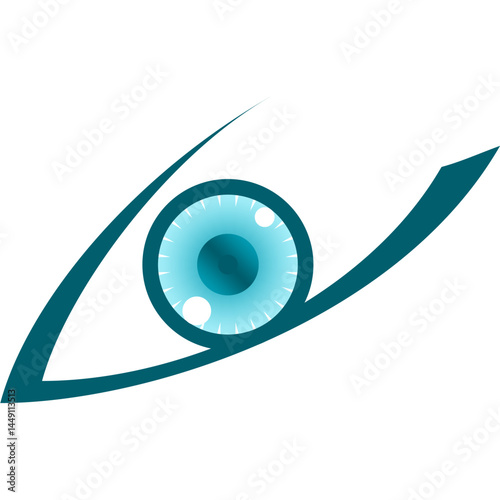 unique eye image in vector