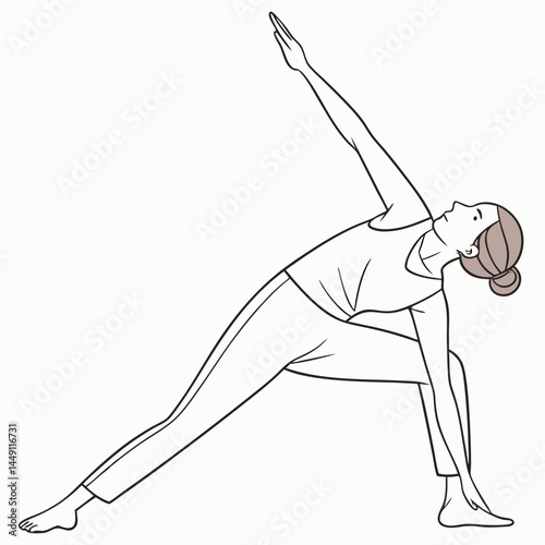 Yoga-pose-vector  graphic for International Yoga Day perfect for posters and digital art.