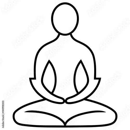 Meditation graphic for International Yoga Day perfect for posters and digital art.