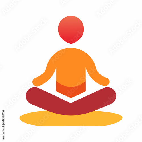 Meditation graphic for International Yoga Day perfect for posters and digital art.