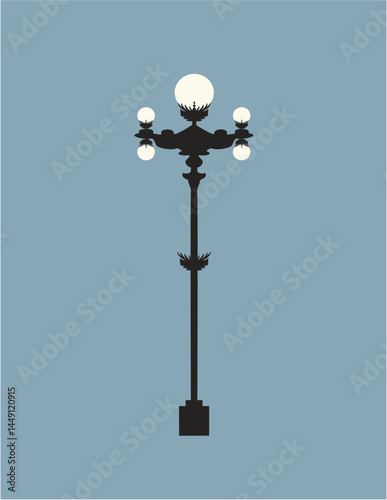 old fashioned street lamp, lamp, bright, light, street, lantern, sky, pole, post, lamppost, streetlight, metal, electric, object, city, old,  electricity, architecture, antique, bulb, design, vintage,