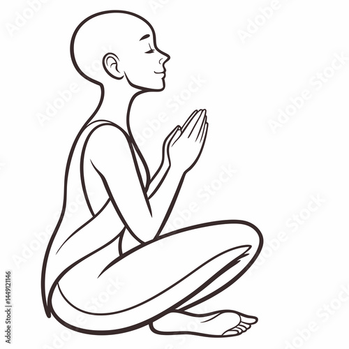 Lotus-pose graphic for International Yoga Day perfect for posters and digital art. 