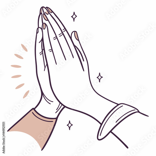 Namaste-hands graphic for International Yoga Day perfect for posters and digital art.