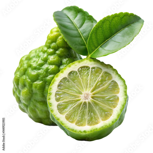 Fresh Kaffir Lime: Aromatic Citrus Fruit with Leaves