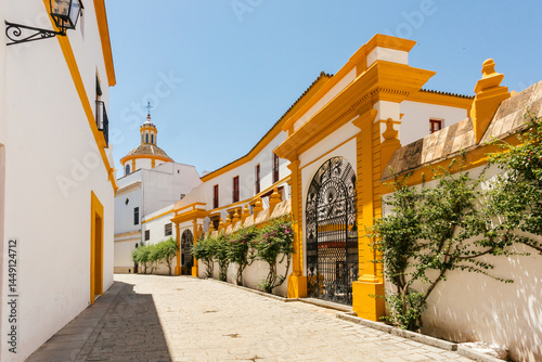 Yellow and white walkways