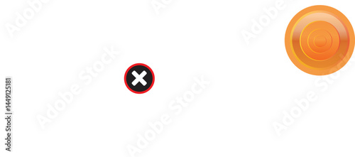 Abstract  cross mark icon background, white color cross mark on white background.