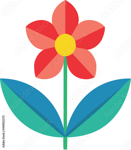 colorful flower isolated on white