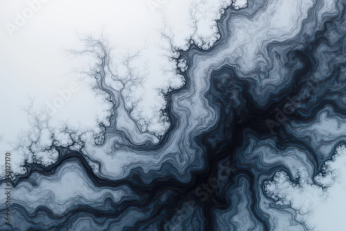 Mesmerizing Ink in Water Photography: Dreamlike Organic Patterns in White and Dark Gray