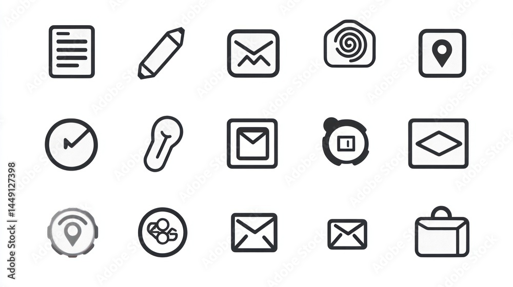 Vector icons communication set Vector icons communication set