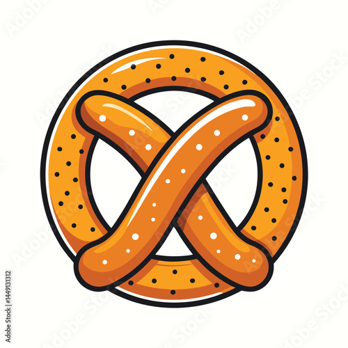 pretzel on white background