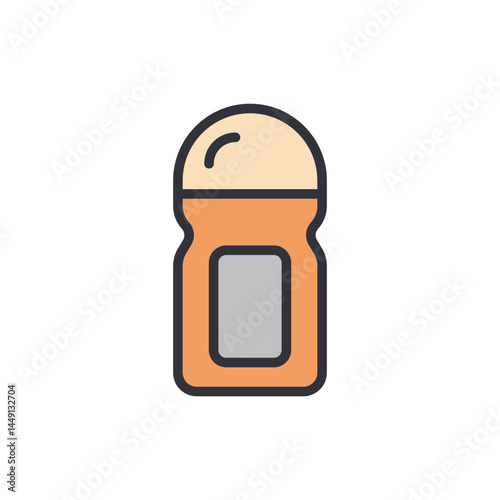 Deodorant colored icons, minimalist vector illustration ,simple transparent graphic element .Isolated on white background