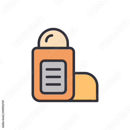Deodorant colored icons, minimalist vector illustration ,simple transparent graphic element .Isolated on white background