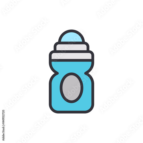 Deodorant colored icons, minimalist vector illustration ,simple transparent graphic element .Isolated on white background