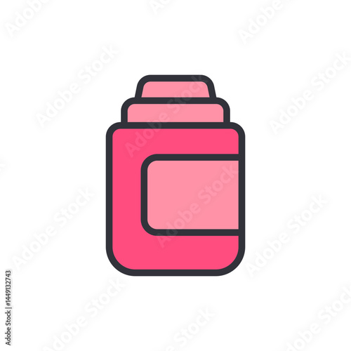 Deodorant colored icons, minimalist vector illustration ,simple transparent graphic element .Isolated on white background