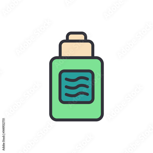Deodorant colored icons, minimalist vector illustration ,simple transparent graphic element .Isolated on white background