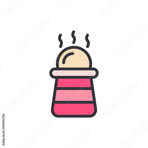 Deodorant colored icons, minimalist vector illustration ,simple transparent graphic element .Isolated on white background