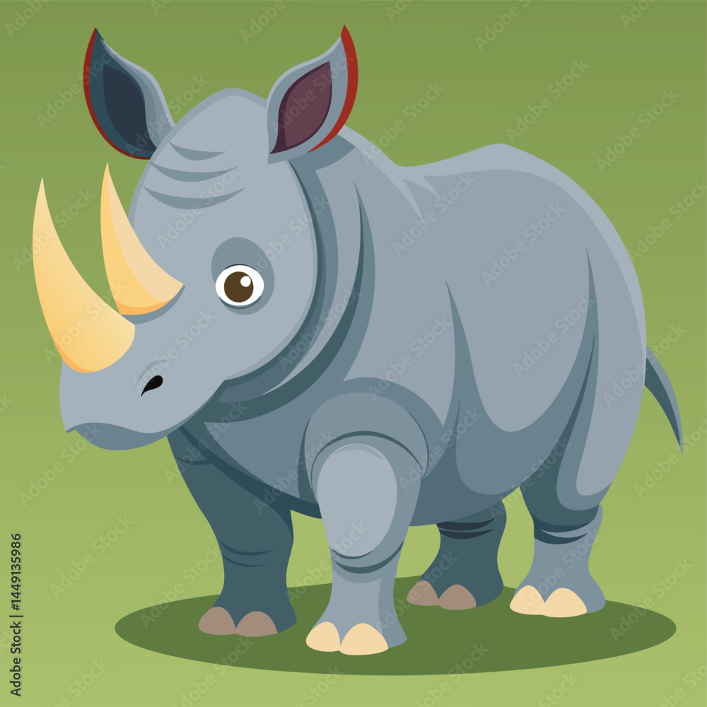 Fototapeta premium rhino cartoon vector