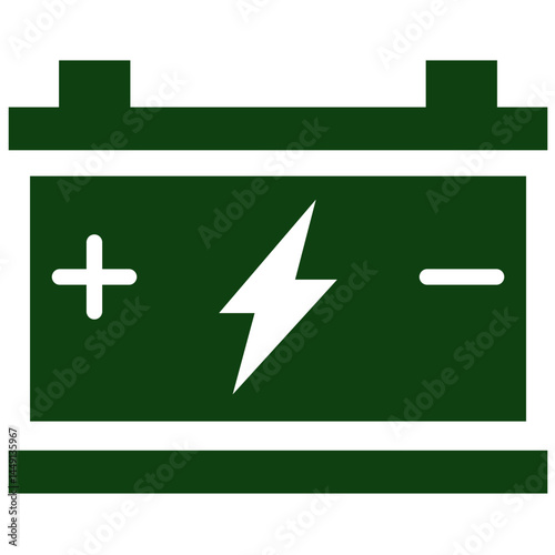 Accumulator icon vector for energy storage, battery systems, and power management. Ideal for electronics, renewable energy, and industrial applications.