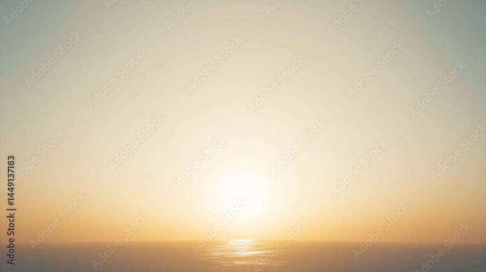 Calm sunset over tranquil ocean