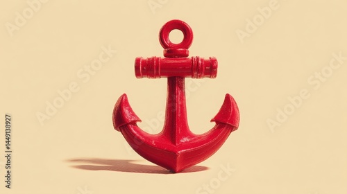 Anchor as a timeless symbol depicting anchored impulse and sudden move grounded in a log of stability and strength
