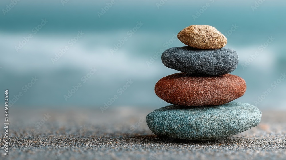 A stack of rocks symbolizing calibrated calmness and measured peacefulness in concepts of mindfulness and execution A stack of rocks symbolizing calibrated calmness and measured peacefulness in concepts of mindfulness and execution
