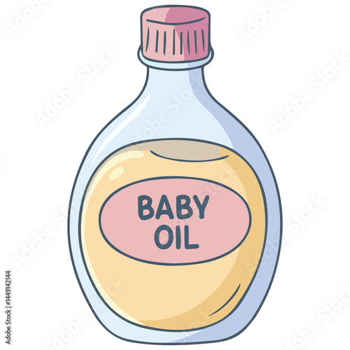 Baby oil bottle for skincare isolated vector illustration on white background