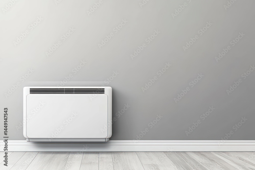 Modern Electric Heater in Minimalist Interior Design for Home Comfort